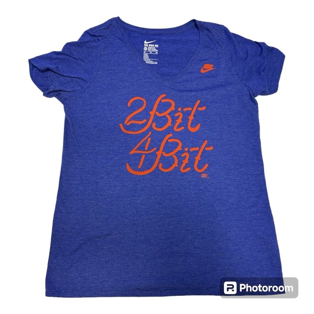 Florida Gators T Shirt The Nike Tee Blue Fit 2 Bit 4 Bit V Neck XXL Unisex Men